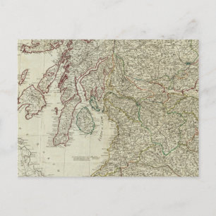 Cartão Postal Novo e correto mapa da Escócia