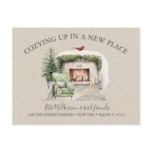 Novo endereço Cozy com feriado de Lareira