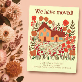 Cartão Postal Novo Endereço Doméstico Que Mudamos De Flores De F