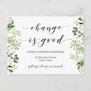 Cartão Postal Novo Endereço Doméstico, Verde, Anúncio em Movi