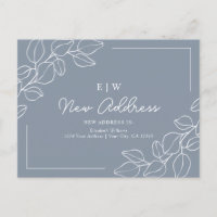 Novo Endereço Minimalista Dusty Blue