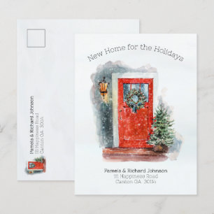 Cartão Postal Novo Endereço para as Festas de Fim de Ano