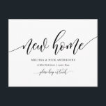 Cartão Postal Novo endereço residencial, Cartão-postal de lançam<br><div class="desc">Este design de caligrafia moderno,  novo lar,  anúncio móvel,  mudança de endereço postais (com título do cartão,  Nova casa). É a maneira perfeita de anunciar aos seus amigos e familiares que se mudaram.
#TeeshaDerrick</div>