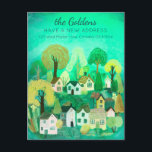 Cartão Postal Novo endereço residencial movendo a arte de vilare<br><div class="desc">Personalize este cartão de anúncio móvel com o seu próprio texto na frente e atrás! Clique em "Personalizar" acima para editar o texto. Em seguida, clique em "editar usando a ferramenta design" para ajustar as fontes, cores e posicionamentos. Verifique meu compro para mais ou me avise se você quer algo...</div>