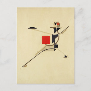 Cartão Postal Novo homem por El Lissitzky Abstrato