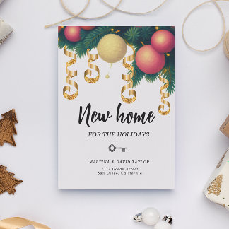 Cartão Postal Novo Lar para o Natal Anúncio de Natal