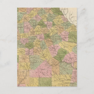 Cartão Postal Novo Mapa Da Geórgia