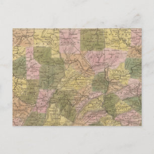 Cartão Postal Novo Mapa Da Pensilvânia