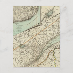 Cartão Postal Novo Mapa da Província do Quebec