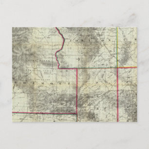 Cartão Postal Novo mapa de Holt, Wyoming