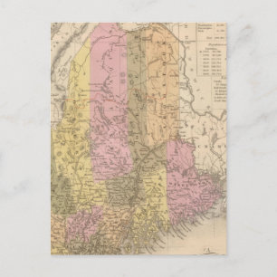 Cartão Postal Novo Mapa do Maine