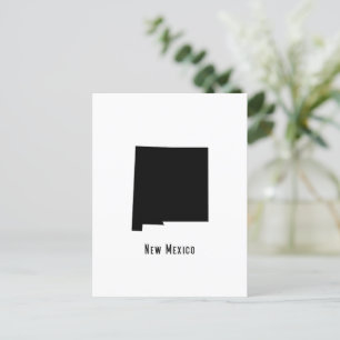 Cartão Postal Novo mapa do México - Novo México moderno a preto