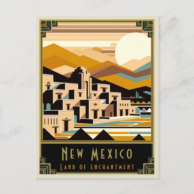 Cartão Postal Novo México | Art Deco (Frente)