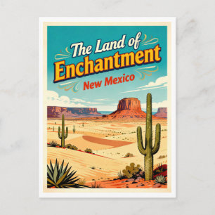 Cartão Postal NÓVO MÉXICO O Território do Encantamento Retro Ano