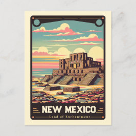 Cartão Postal Novo México | Vintage espirituosa patriótica