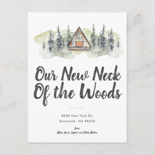 Cartão Postal Novo Pescoço da Floresta Anúncio de mudança