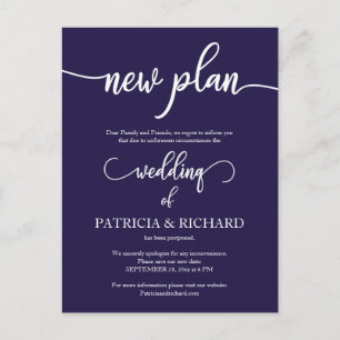 Cartão Postal Novo Plano Adiou Marinho de Anúncio de Casamento A
