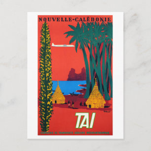 Cartão Postal Novo Poster vintage da Caledónia Restaurado