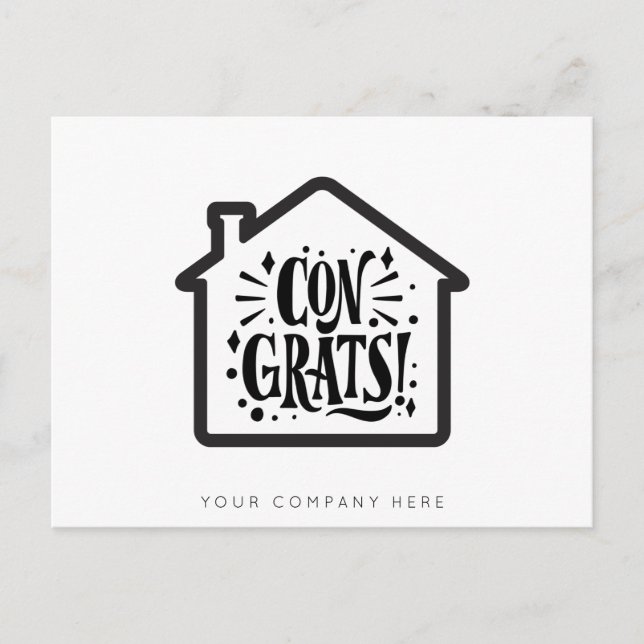 Cartão Postal Novo proprietário felicita o imóvel (Frente)