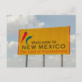 Cartão Postal Novo Sinal de Boas-vindas do México - Terra do Enc