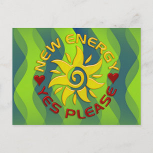 Cartão Postal NOVO SUN ENERGÉTICO ondas verdes