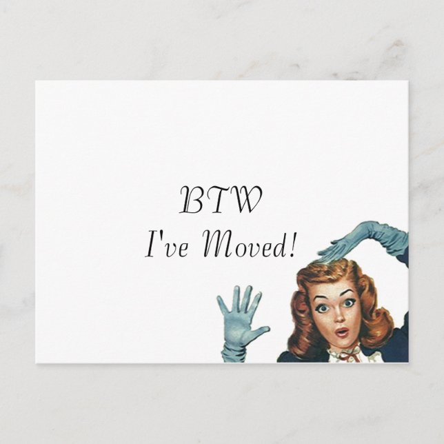 Cartão postal Novo Trabalho Doméstico em que Movi  (Frente)