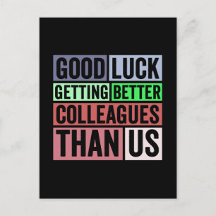 Cartão Postal Novo Trabalho Engraçado   Despedida De Colaborador