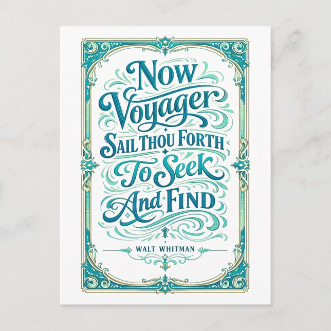 Cartão Postal "Now Voyager" Quotation (Frente)