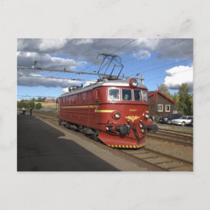 Cartão Postal NSB veteran El 11 em Eina rua, Noruega