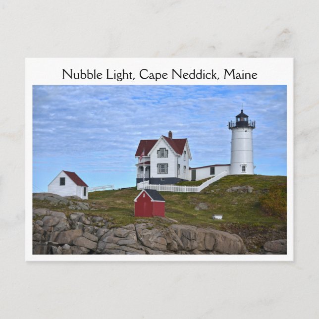 Cartão Postal Nubble Light, Cape Neddick, Maine (Frente)