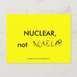 Cartão Postal NUCLEAR, não NUKELAR