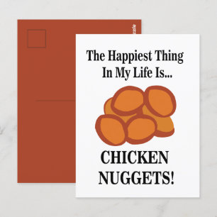 Cartão Postal Nugget de Frango Fast Food Engraçado Nugget de Fra