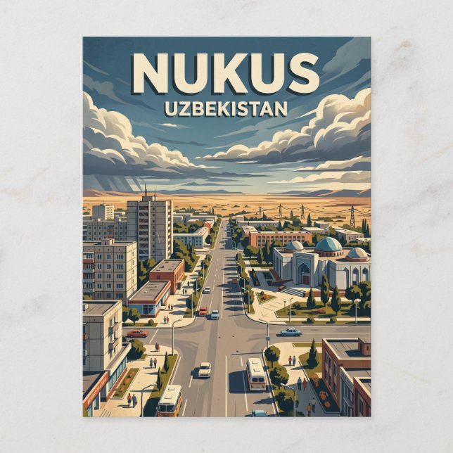 Cartão Postal Nukus Uzbequistão (Frente)