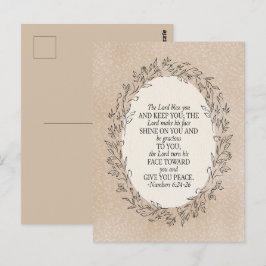 Cartão Postal Numbers 6:24–26 The Lord Bless You Neutral Vintage