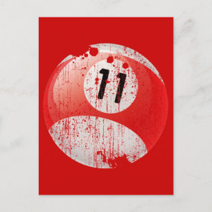 CARTÃO POSTAL NÚMERO 11 BILLIARDS BALL - ESTILO ERODIDO