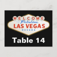 Número da mesa de casamento de destino de Las Vega