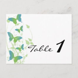 Cartão Postal Número da Tabela de Casamento da Vinha da Borbolet