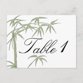 Cartão Postal Número da Tabela de Casamento de Bambu