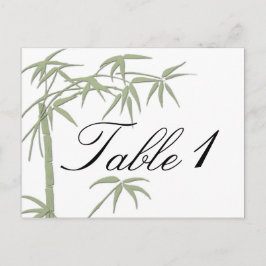 Cartão Postal Número da Tabela de Casamento de Bambu