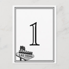 Cartão Postal Número da Tabela de Casamento de Destino de Las Ve