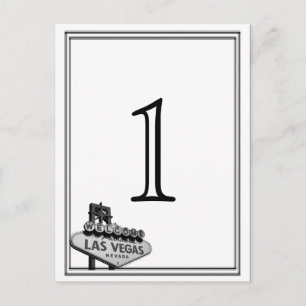 Cartão Postal Número da Tabela de Casamento de Destino de Las Ve