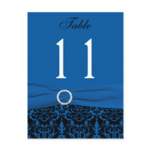 Número da Tabela de Damasco Azul e Preto