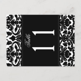 Cartão Postal Número da Tabela de Damascos Branco e Preto de Doi