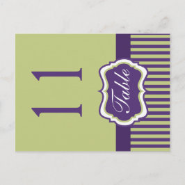 Cartão Postal Número da Tabela de Damascos Puro e Verde com Dois