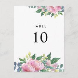 CARTÃO POSTAL NÚMERO DA TABELA DE DESCOLAGEM FLORAL DE COR DA ÁG