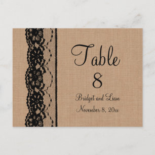 Cartão Postal Número da Tabela de Raios Pretos