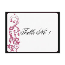 Número da Tabela do Canto Arredondada Cor-de-Rosa-