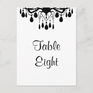 Cartão Postal Número da Tabela Grand Ballroom (branco)
