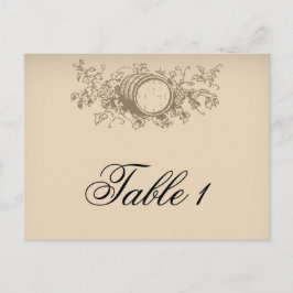 Cartão Postal Número da tabela Vintage Winery