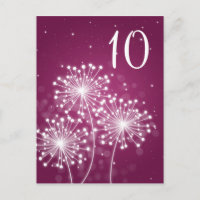 Número de Tabela Elegante Merlot Sparkle Rosa